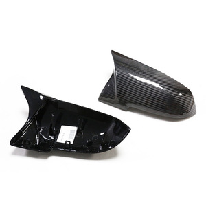 Coque de rétroviseur de style corne en fibre de carbone pour les modèles 1234 Series X13GT320420i M3/4AN en noir/gris - Product Image 4