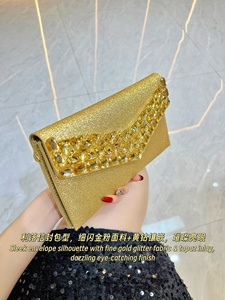 Shinny <strong>Women</strong> Evening Bag Vegan Sparkly Clutch Purse Chain Shoulder Crossbody Party Wedding Purse Rhinestone Beaded Envelope Bag - Product Image 3