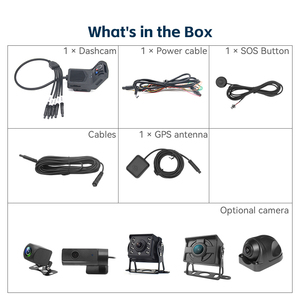 Hạm Đội Dashcam 4G Sim phía trước và bên trong tầm nhìn ban đêm Xe DVR máy ảnh kép Wifi DMS ADAS cmsv6 Video màn hình GPS theo dõi - Product Image 6