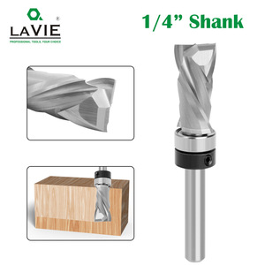 Fraise en carbure solide, tige de 1/4, 2 cannelures, longueur de coupe de 16mm, pour centre d'usinage CNC, outils pour le travail du bois - Product Image 5