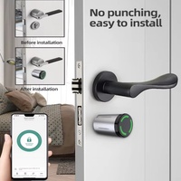 Serrure électronique intelligente TTLock Tuyalock, cylindre de serrure étanche, gestion de la sécurité moderne pour hôtel, WIFI, NFC, RFID, serrure en bois, alliage de zinc