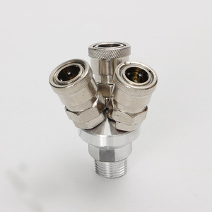 เชื่อมต่อแบบเร็วชนิด C ของ Chen Can วาล์วมือพลาสติกเหล็ก ข้อต่อที ข้อต่อลม - Product Image 1