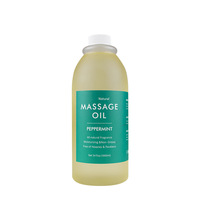 Huile de massage corporel et visage 1L pour salon de beauté - Huiles essentielles de rose, lavande et arbre à thé - 100% huile végétale pure, contrôle du sébum et hydratation