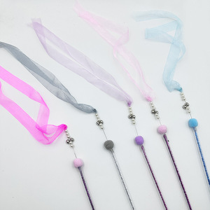 Nouveau bâton de chatouillage pour chat avec ruban, long bâton jouet pour chat, dispositif d'amusement et de divertissement pour chat avec clochette sonore - Product Image 4