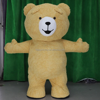 Vente Chaude Mascotte Gonflable Personnage de Dessin Animé Costume Personnalisé en Peluche Douce Ours en Peluche Mascotte Costumes pour Publicité
