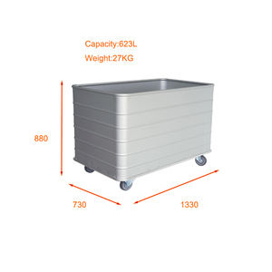 알루마이트 경합금 알루미늄 리넨 바구니 트롤리 카트 화물 및 보관 장비 세탁 병원용 핸드 카트 및 트롤리 - Product Image 1