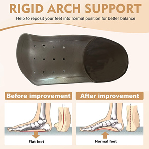 Penopang lengkung setengah sol Tpe Orthotics untuk kaki datar pereda nyeri sol TPE 3/4 - Product Image 2