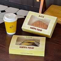 Boîtes à gâteaux en carton blanc jetables écologiques personnalisées avec fenêtre transparente pour la pâtisserie