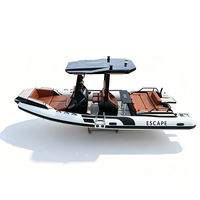Bateau pneumatique à coque rigide personnalisé en aluminium, homologué CE, pour le plaisir familial et l'exploration côtière