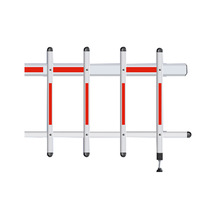 Barrière de signalisation automatique à deux bras avec options d'extension réglables de 3 à 6 m (3M/4M/5M/6M en option)