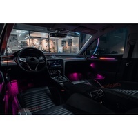 Éclairage intérieur LED pour Volkswagen Passat B8 Arteon, lumière ambiante, grain de bois, motif en fibre de carbone