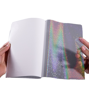 Film de plastification auto-adhésif A4 PET de haute qualité, transparent souple, effet sable fin, holographique, pour cadres photo, brillant, qualité alimentaire, 150m - Product Image 1