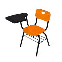 Chaises d'école confortables à accoudoirs, empilables, pour la formation, les étudiants, l'écriture, avec bureau