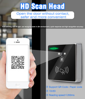 Lector RFID de Detección Automática Wiegand 125khz EM, Control de Acceso con Tarjeta de Proximidad, Lector de Códigos QR HM30-ID