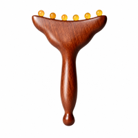 Peigne de massage en bois de santal doré naturel et corne de mouton, outil de Gua Sha pour le visage et le corps, pour la relaxation des tendons, vente en gros d'usine, OEM