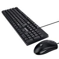 Ensemble clavier et souris ergonomiques pour bureau, logo personnalisé, souris filaire USB étanche, clavier, accessoire informatique en stock