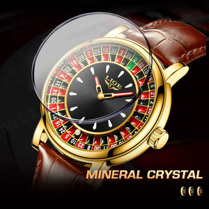 LIGE Sample Quartz Movement Rotating <b>Watch</b> Gambling Disk Mens Wristwatch Luminous Roulette <b>Casino</b> <b>Watch</b> Male Clock Custom OEM - Product Image 4