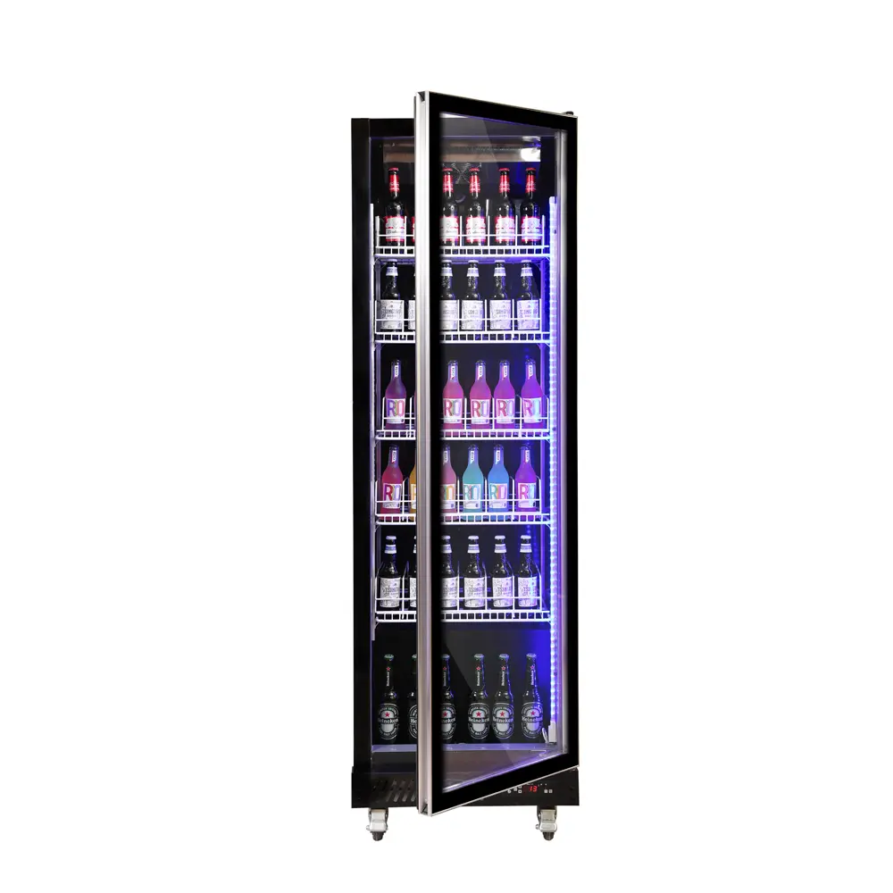 Оптовая продажа, высокое качество, однодверный холодильник со светодиодной подсветкой, 3 цвета