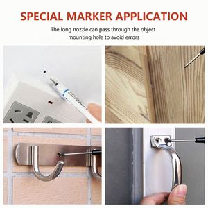 Factory Direct logo Customization 20mm Length 1mm Multi-purpose Long Nib Paper Permanent Marker for Depth Marking - Product Image 4