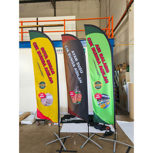 Рекламные уличные флажки-«перья» для пляжа оптом, индивидуальные летающие флаги - Product Image 1