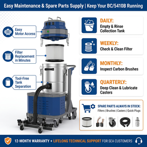 <span class=keywords><strong>Aspirateur</strong></span> industriel professionnel 5410B Clean 5.4KW 220V en acier inoxydable avec seau, électrique, pour la fabrication - Product Image 1