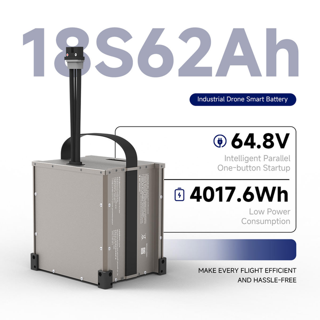 ZAB1862-01 18S62Ah 64.8V Smart Lithium Battery Rechargeable Industrial Drone Energy System Guangdong