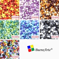 200g 4,8mm Mosaïque de verre recyclé moderne mini carrée, tesserae en vrac, matériel de bricolage pour l'art, les loisirs créatifs, marque Buenoarte