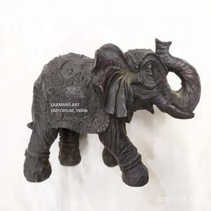 Hermosas estatuas de elefante fundidas con tinte de resina polivinílica hechas a mano de gran tamaño para decoración del hogar al por mayor de La India - Product Image 1