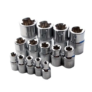 E Type Torx Socket <b>Set</b> 14 Piece Metric 1/2 In Drive High Carbon Steel Automotive Repair <b>Tool</b> Plastic Box <b>Set</b> - Product Image 3