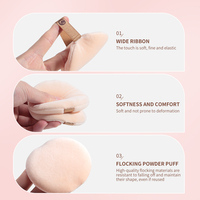 Éponge de maquillage LMLTOP, douce, moelleuse, en flocage, pour poudre libre, lavable, ronde, kit de poudre de fond de teint, JJF24