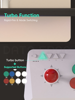 DATA FROG Y5A Arcade Stick Switch Windows Support Sans fil pour Bluetooth 2.4G & Connexion filaire Manettes de jeu et contrôleurs de jeu