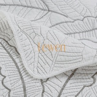 Ensemble de literie matelassé 3 pièces en microfibre de polyester léger pour chambre à coucher, toutes saisons