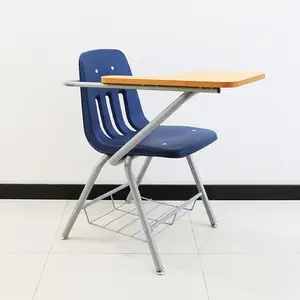 University Training Arm Chair Classroom Furniture School Chair With Writing Table Board