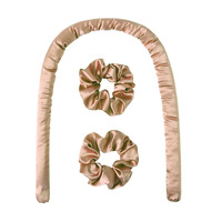 Bigoudi de nuit sans chaleur en satin flexible 25 mm pour ondulations, ensemble de chouchous multicolores