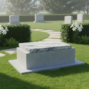 Lápidas de Granito de Piedra Natural - Diseño Americano Tradicional, 1 Año de Garantía, Monumentos Conmemorativos y para Cementerios al Aire Libre, Marca Estadounidense - Product Image 1