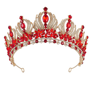 Nouvelle couronne de princesse en cristal pour mariage, diadème de reine, alliage, coiffure de mariée, <span class=keywords><strong>strass</strong></span>, couronne de concours, diadèmes - Product Image 2