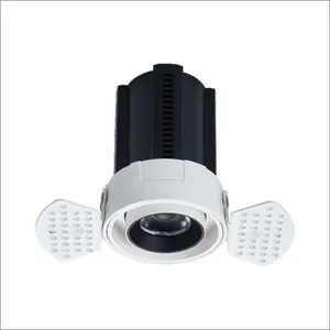 Ayarlanabilir tavan gömme siyah cob LED duvar yıkayıcı spot 5W kısılabilir LED Downlight