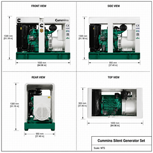 Générateur diesel insonorisé 52 kW 65 kVA avec interrupteur de transfert automatique, compatible Cummins, Weichai, Perkins, Yuchai, SDEC - Product Image 2