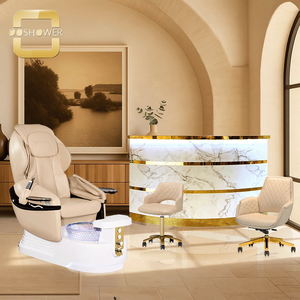 Controlador de Asiento para Técnico con Lavabo de Cristal de Diamante para Masaje Corporal Completo con Parchment, Paquete de Silla de Pedicura para Spa - Product Image 5