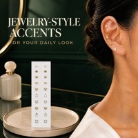 Vente en gros de graines auriculaires dorées pour la relaxation, application facile, 20 pièces, graines auriculaires imperméables, graines auriculaires adhésives pour l'acupuncture