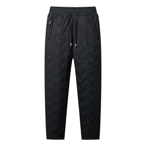 Customized logo Men's 100% Polyester Canvas Straight Trousers Casual <b>Pants</b> Summer Windproof <b>Padded</b> Elastic Waist Drawstring - Product Image 2