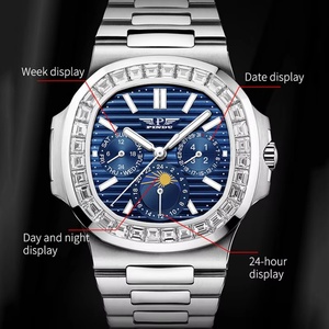 Reloj Mecánico Manual de Acero Inoxidable PINDU 6502 2025, Ligero, de Lujo, para Hombre, Resistente al Agua 5BAR, con Calendario, 40-44mm - Product Image 2