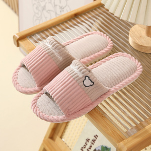 Pantuflas de Felpa con Estampado Personalizado de Osos para Mujer, Ligeras, Transpirables, Suaves, para Verano e Invierno, Cómodas para el Hogar, Directamente de Fábrica - Product Image 2