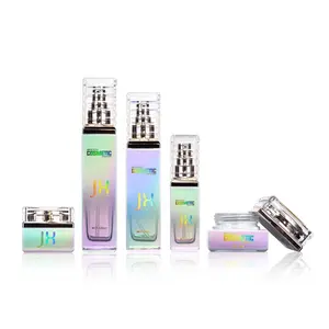 Hochwertige 30 50 g 40ml 100ml 120ml Luxus Glas lotion Flasche und Glasbehälter Kosmetik flasche Set Verpackung