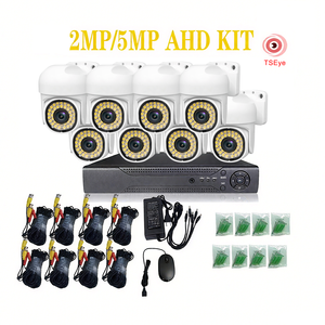 Système de caméra de sécurité TSEye 5MP 8CH, caméra analogique AHD, dôme PTZ, kit XVR avec vision nocturne couleur et lecture vidéo P2P - Product Image 1