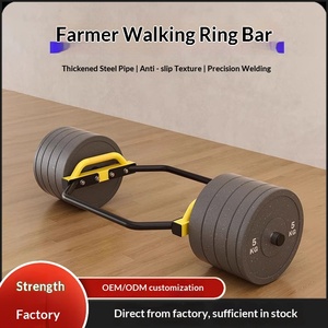 Barra hexagonal de acero para pesas, soporte para barra, tubo de acero engrosado antideslizante para gimnasio, fitness, ejercicio de caminata de agricultor - Product Image 5