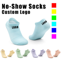 Chaussettes de sport pour homme 200N avec logo personnalisé, antibactériennes, respirantes, en coton, invisibles, style bateau