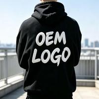 Hoodie Pria Oversize Desain Punggung Berkualitas Tinggi Buatan Produsen Dengan Cetakan Flock