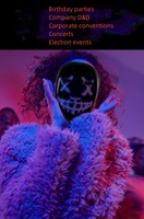 Masque LED transformant le visage avec masque LED programmable contrôlé par l'application Masque lumineux numérique pour costume Cosplay