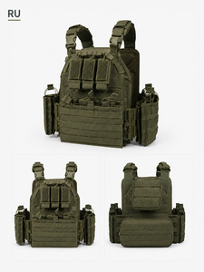 Chaleco Táctico Portaplacas, Bolsa de Pecho Ajustable, Multibolsillos, Equipo de Entrenamiento para Exteriores - Product Image 2